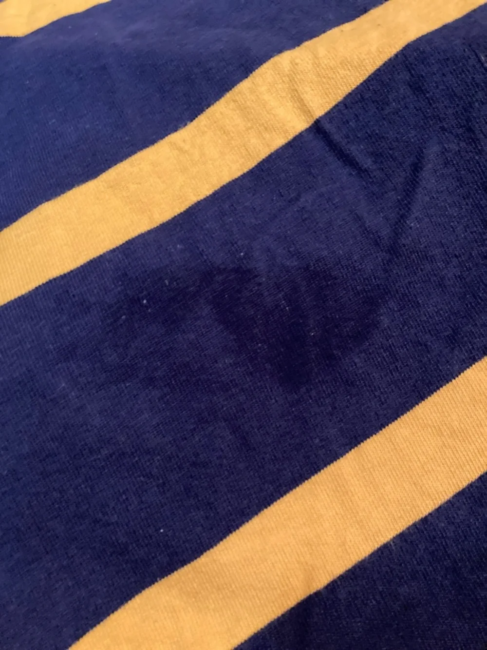 Polo Ralph Lauren Navy and Yellow Striped Rugby Shirt